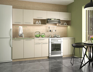 modern megoldású stílusos konyhabútor